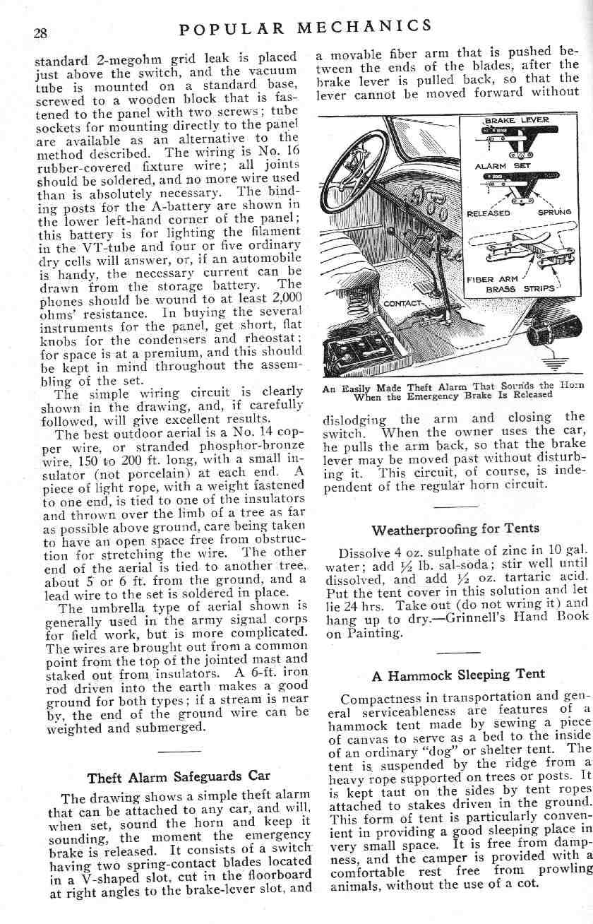 1924 Popular Mechanics Auto Tourist Handbook Page 74